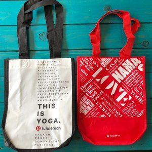 Lululemon Reusable Small Tote Bags - Set of Two